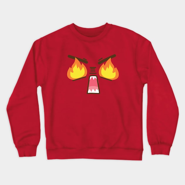 Raging Cute Face Crewneck Sweatshirt by Tariq-T-art